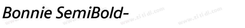 Bonnie SemiBold字体转换